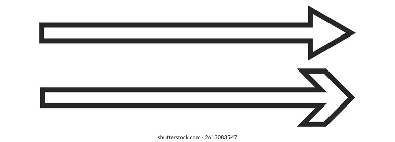 Arrows set. Arrow icon collection. Set different arrows or web design. Arrow flat style isolated on white background.