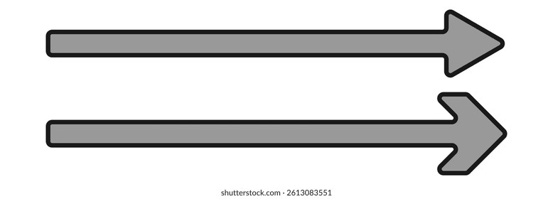 Arrows set. Arrow icon collection. Set different arrows or web design. Arrow flat style isolated on white background.