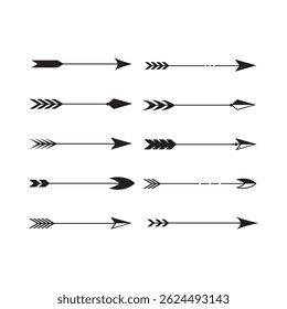 Arrows set. Arrow icon collection. Set different arrows or web design. Arrow flat style isolated on white background - stock vector.