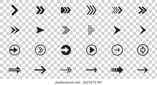 Arrows set. Arrow icon collection. Set different arrows or web design. Arrow flat style isolated on white background - stock vector.