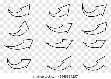 Arrows set. Arrow icon. Arrow vector collection. Arrow. Cursor. Modern simple arrows. Vector illustration. eps 10