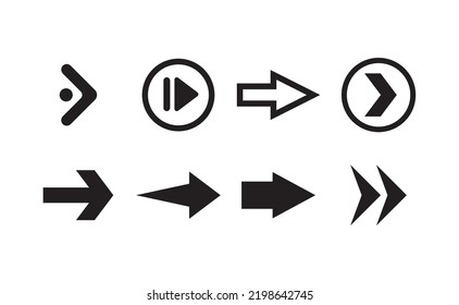 Arrows set. Arrow pictogram icon collection.