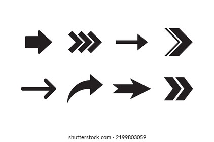 Arrows set. Arrow pictogram icon collection.