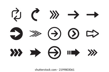 Arrows set. Arrow pictogram icon collection.