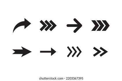 Arrows set. Arrow pictogram icon collection.