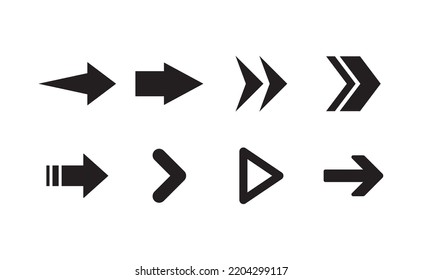 Arrows set. Arrow pictogram icon collection.