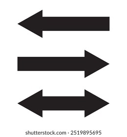 Conjunto de flechas. Signo de flecha. Señal de dirección.