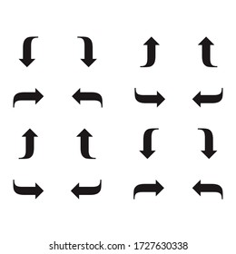 Arrows set. Arrow for the website and app. Black Arrows Set on White Background. Arrow sign, Cursor Icon. Vector Pointers Collection. Back, Next Web Page Sign