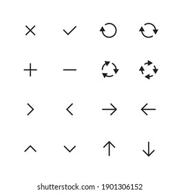 Arrows set. Arrow for the website and app