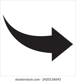 Arrows set black. Hand draw Arrows pointing to the left icon set. Vector set of trendy black arrows in flat style. Collection of simple vector arrows. Cursors icons. Vector illustration
