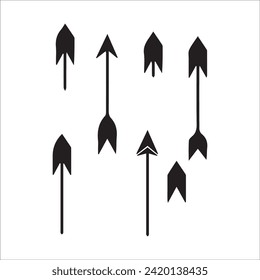 Die Pfeile sind schwarz. Ziehen Sie die Pfeiltasten, die auf das linke Symbol zeigen. Vektorset von trendigen schwarzen Pfeilen im flachen Stil. Sammlung einfacher Vektorpfeile. Cursors-Symbole. Vektorgrafik