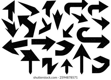 Arrows set black icons - 1