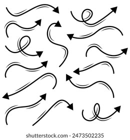 Arrows set of black icons. Arrow icon. Arrow vector collection. Arrow Cursor. Modern simple vector collection.