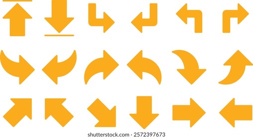 Arrows set black icons. Arrow icon. Arrow vector collection. Doddle arrow set, collection of arrows. Collection different arrows sign. Black vector arrows icons