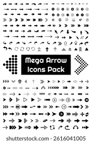 Arrows set black icons. Cursor. Modern simple arrows. Black arrow vector icon pack. Arrow icon. Arrow vector collection. Simple arrow big set. Mega set of vector arrows . Vector illustration