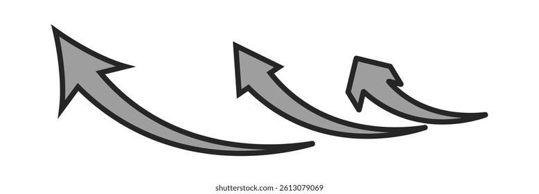 Arrows set black. Arrows pointing to the left icon set. Vector set of trendy black arrows in flat style. Collection of simple vector arrows. Cursors icons. Eps 10.