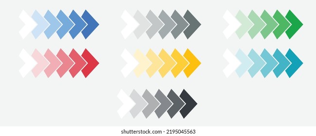 flechas establecen un diseño colorido sobre fondo blanco 