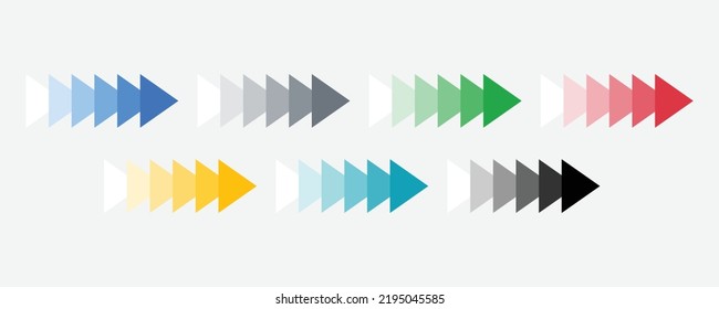 arrows set colorful design on white background 