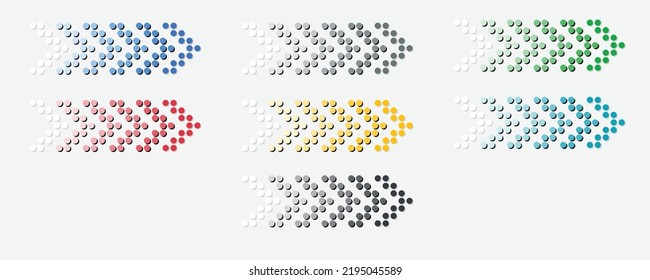 arrows set colorful design on white background 