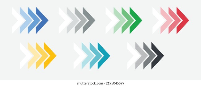 arrows set colorful design on white background 