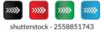 Arrows set in colorful square. right or next arrow. vector illustration.