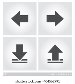 Arrows. Set of flat icons. Vector illustration