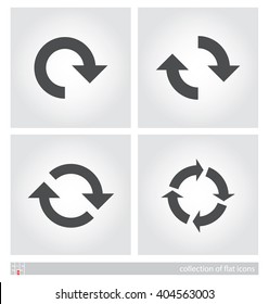 Arrows. Set of flat icons. Vector illustration