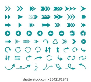 Arrows set flat modern arrow collection