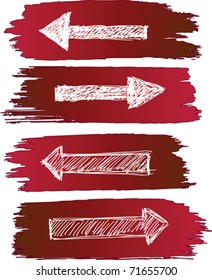 arrows set grunge