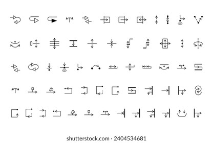 Arrows set of hand drawn elements for presentation.