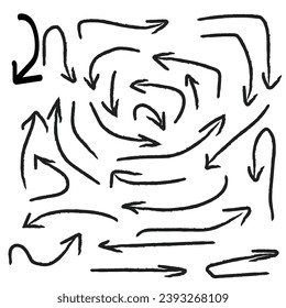 Flechas fijadas como vector de flecha a mano 