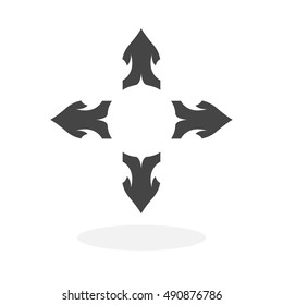 Arrows set Icon. Arrow logo. Vector design element. Abstract emblem, design concept. Logotype element for template. Vector illustration on white background - stock vector