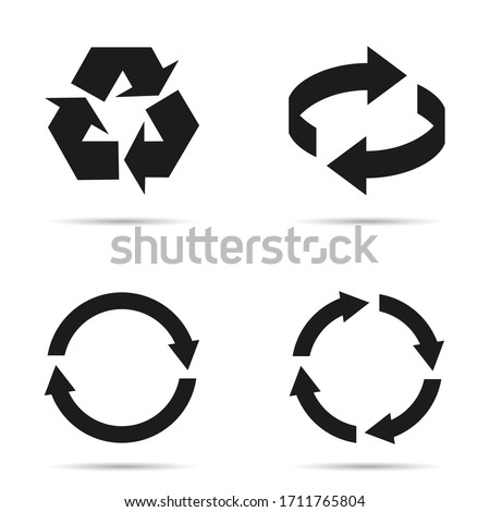 Arrows set, icon. Graphic template. Vector illustration