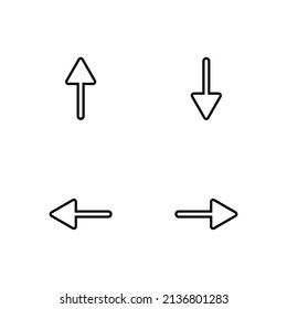 Arrows set icon in line style