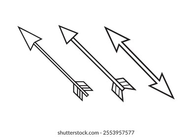 Arrows set icon. Arrows set vector illustration