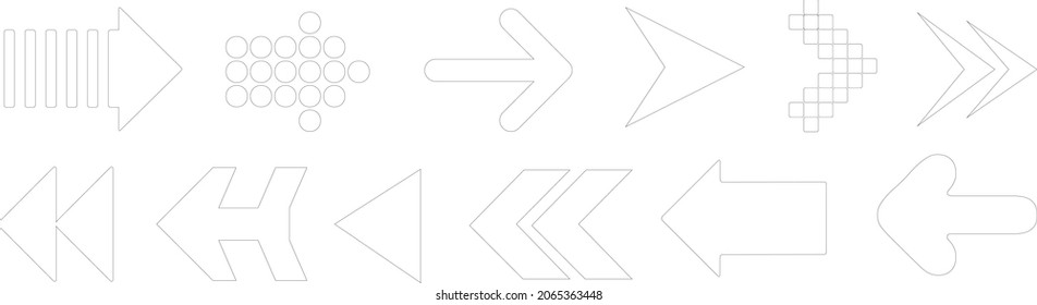 Arrows set icons. Arrow icon. Arrow vector collection. Arrow. Cursor. Modern simple arrows. Vector illustration