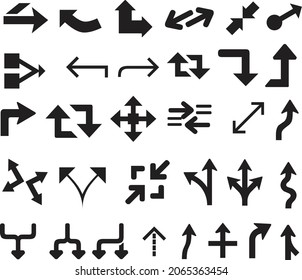 Las flechas establecen iconos. Icono de flecha. Colección vectorial de flecha. Flecha. Cursor. Modernas flechas simples. Ilustración del vector