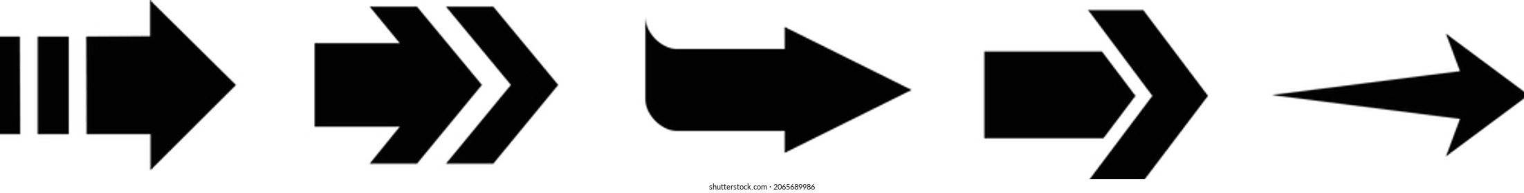 Las flechas establecen iconos. Icono de flecha. Colección vectorial de flecha. Flecha. Cursor. Modernas flechas simples. Ilustración del vector