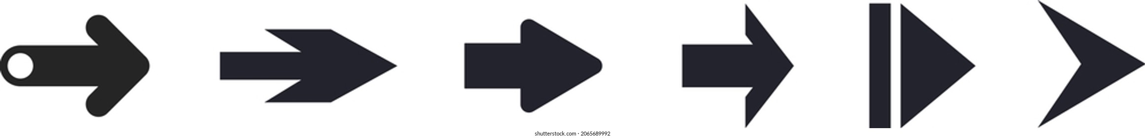 Las flechas establecen iconos. Icono de flecha. Colección vectorial de flecha. Flecha. Cursor. Modernas flechas simples. Ilustración del vector