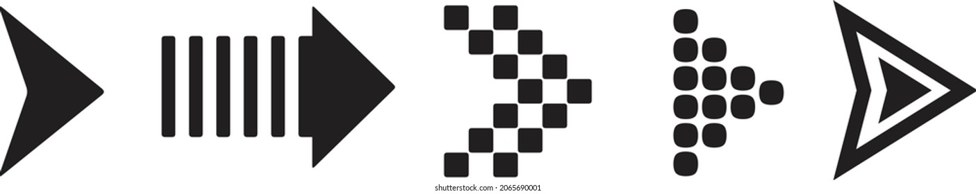 Las flechas establecen iconos. Icono de flecha. Colección vectorial de flecha. Flecha. Cursor. Modernas flechas simples. Ilustración del vector