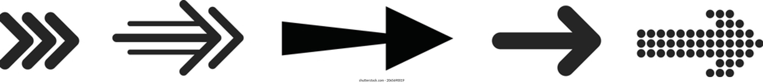Las flechas establecen iconos. Icono de flecha. Colección vectorial de flecha. Flecha. Cursor. Modernas flechas simples. Ilustración del vector