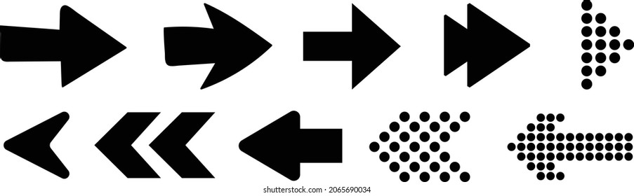 Arrows set icons. Arrow icon. Arrow vector collection. Arrow. Cursor. Modern simple arrows. Vector illustration