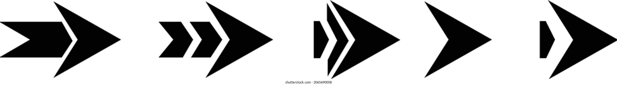 Las flechas establecen iconos. Icono de flecha. Colección vectorial de flecha. Flecha. Cursor. Modernas flechas simples. Ilustración del vector