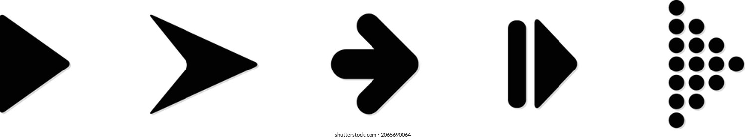 Las flechas establecen iconos. Icono de flecha. Colección vectorial de flecha. Flecha. Cursor. Modernas flechas simples. Ilustración del vector