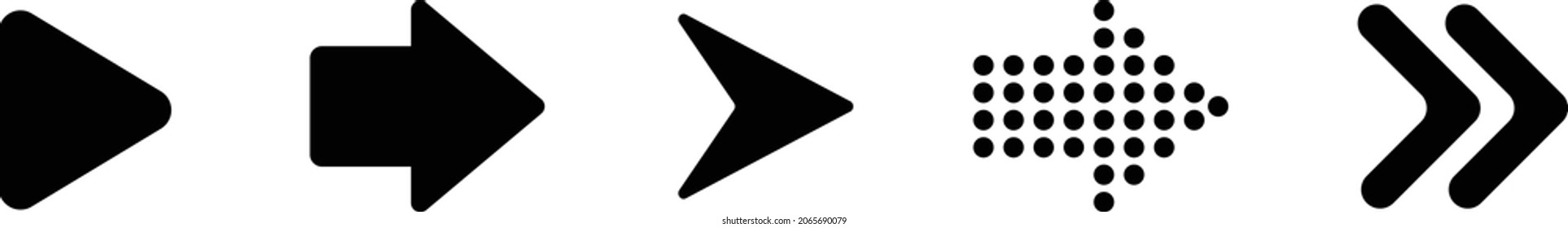 Las flechas establecen iconos. Icono de flecha. Colección vectorial de flecha. Flecha. Cursor. Modernas flechas simples. Ilustración del vector