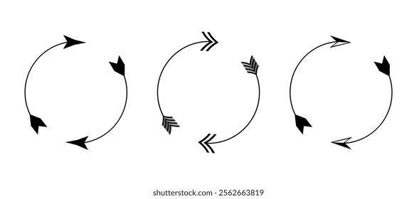 Arrows set of icons. Arrow icon. Arrow vector collection. Arrow. Cursor. Modern simple arrows. Vector illustration.