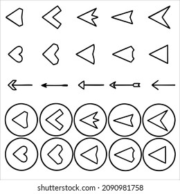 Arrows set icons. Arrow icons. Arrow vector collection. Arrows. cursor. Modern simple arrows. Vector illustrations