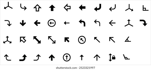 Arrows set icons Arrow vector collection. Arrow. Cursor. Modern simple arrows. Vector illustration