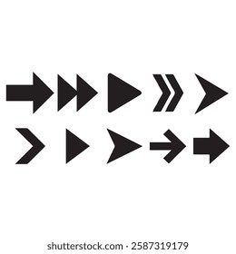 Arrows set icons design. Arrow icon flat collections. Set off different arrows or web designs. Arrow flat style isolated on white background - stock vector arrow symbols.