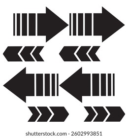 Arrows set icons design. Arrow icon flat collections. Set off different arrows or web designs. Arrow flat style isolated on white background - stock vector arrow symbols.